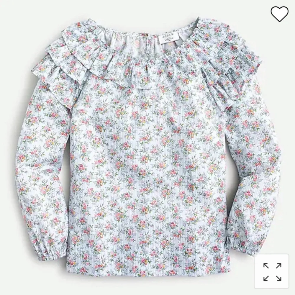 J Crew Ruffle-shoulder top in Liberty® Winding Roses - Picture 1 of 4